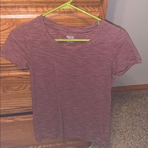 Red and white striped tee